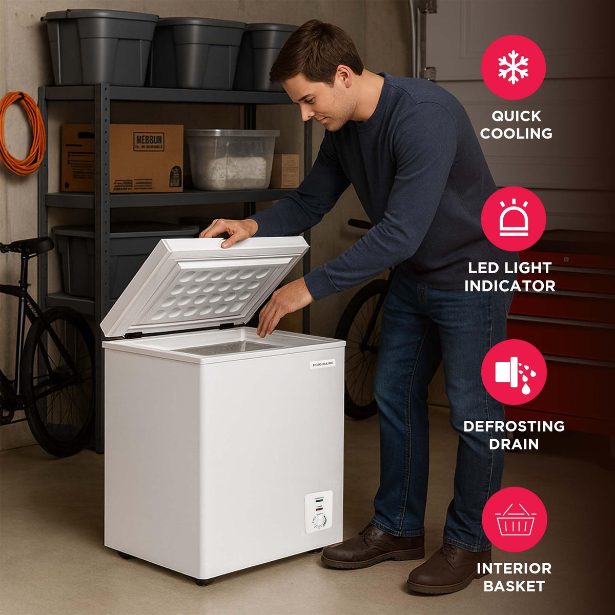 2.0 Cu. Ft. Chest Freezer with Wire Basket X874