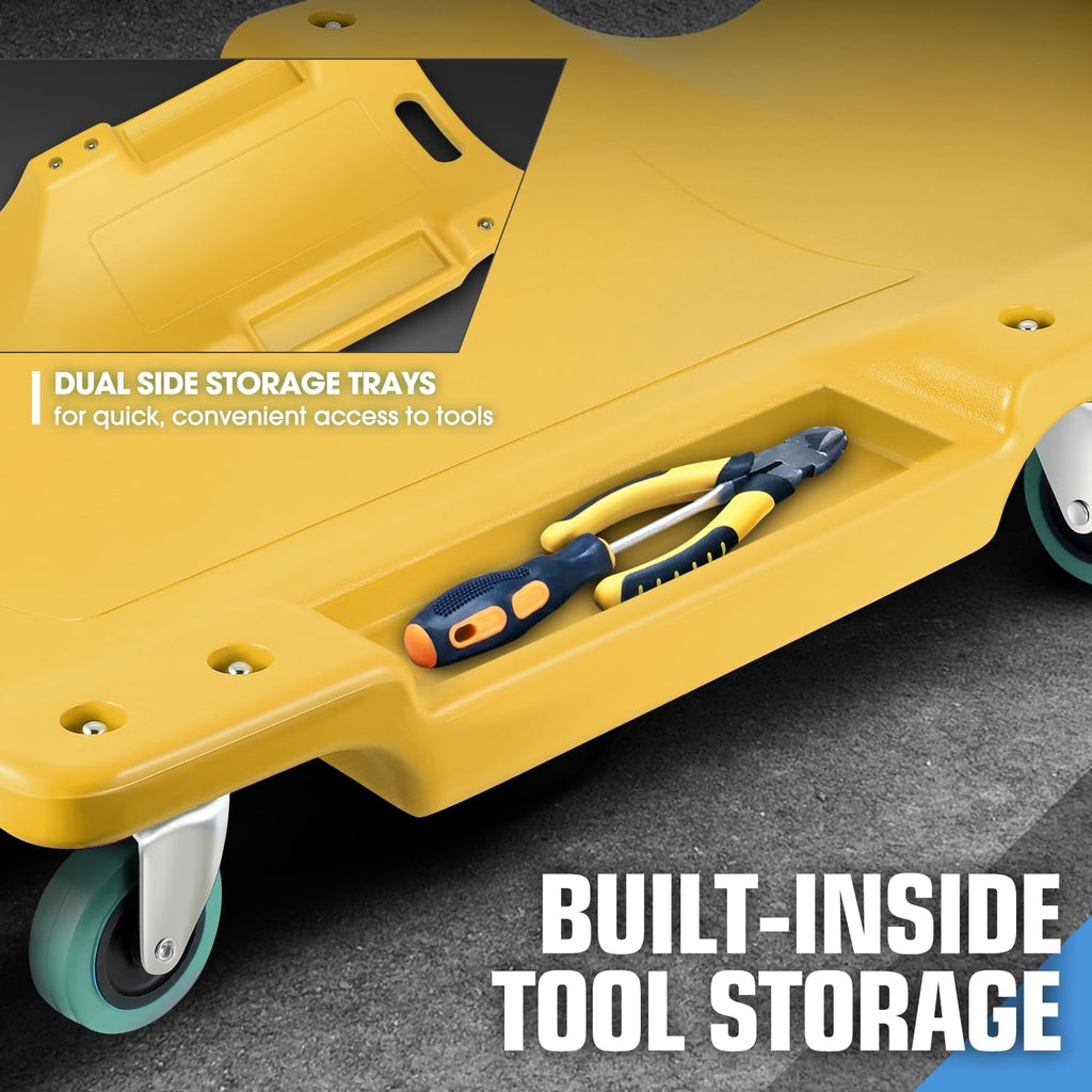 40 Inch Rolling Garage Creeper with Padded Headrest Y290740