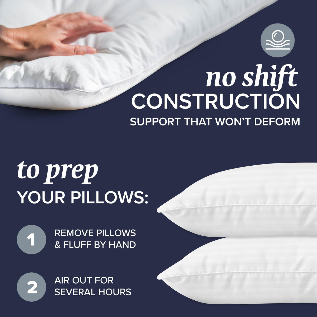 4 King Pillow Set Down Alt Memory Foam H88657