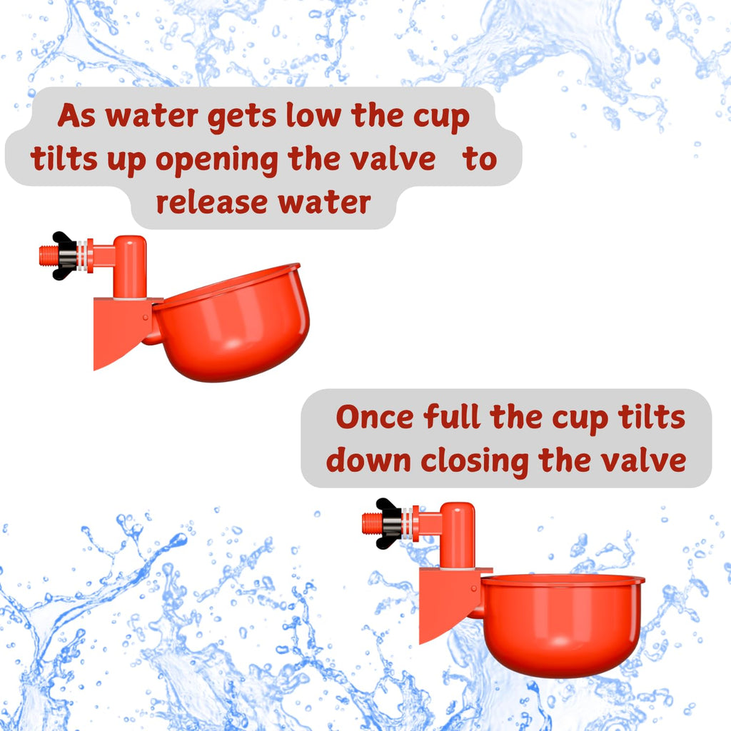 Leak Resistant Automatic Chicken Waterer Cups 8pk K6317