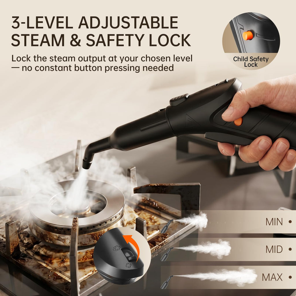 21-in-1 Chemical-Free Steam Cleaner with 3-Level Adjustment R8679