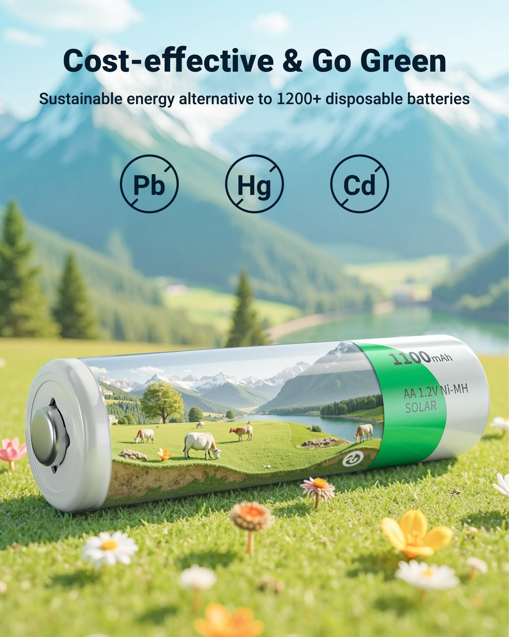 Solar AA Batteries 20 Pack L956