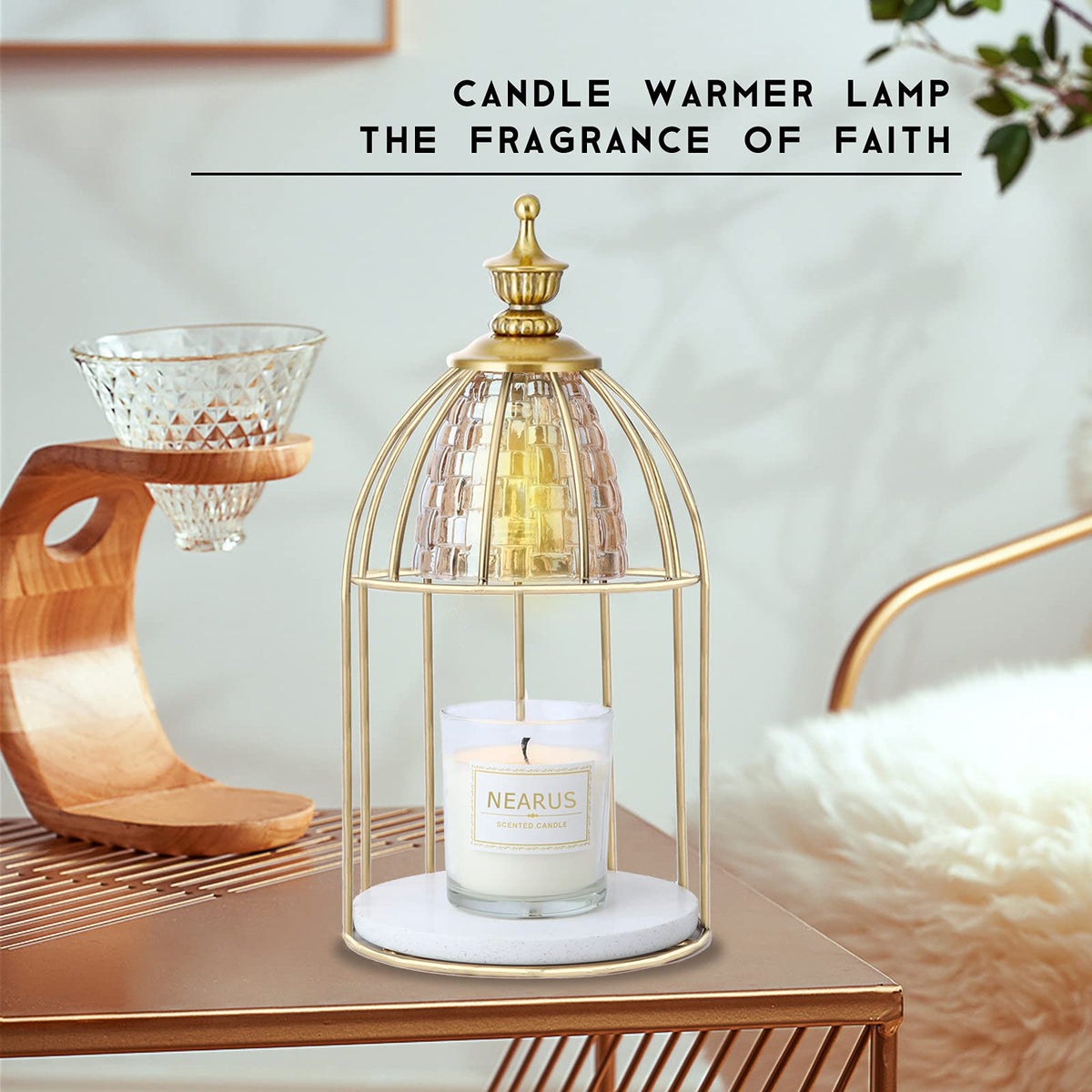 Candle Warmer Lamp with Marble Base and Timer X380