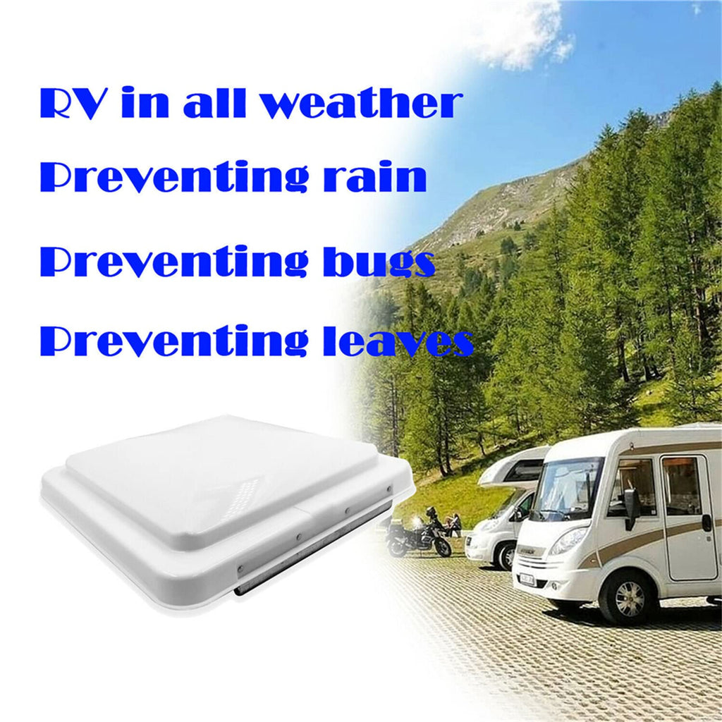 14" x 14" UV-Stabilized Rust-Resistant White RV Vent Cover Z7226