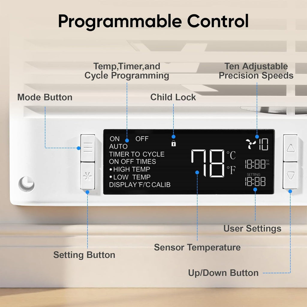 8" Room to Room Air Transfer Fan with Remote E13540