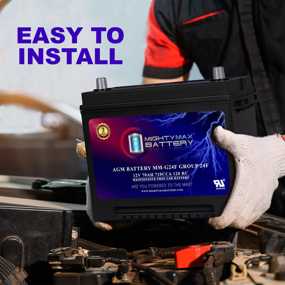 12V 70Ah AGM Replacement Battery A711