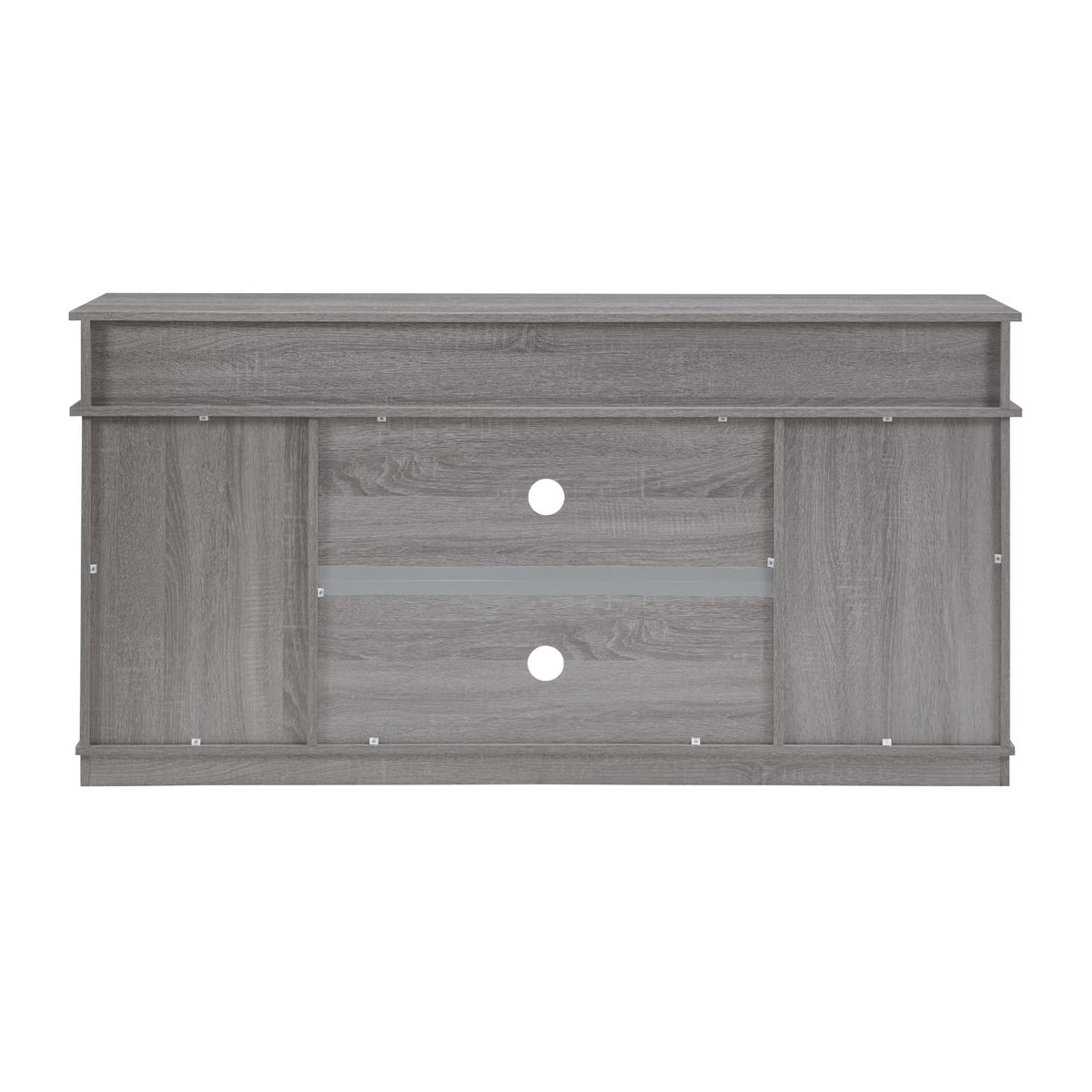 58" Grey Wood TV Stand with Sliding Barn Doors O37507