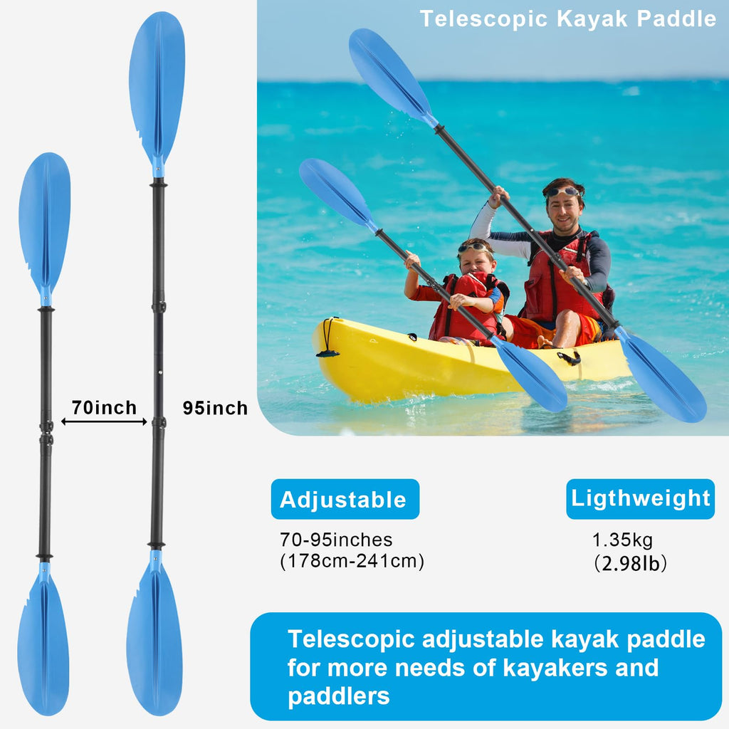 Telescoping Adjustable Kayak Paddle 70" to 95" Z705