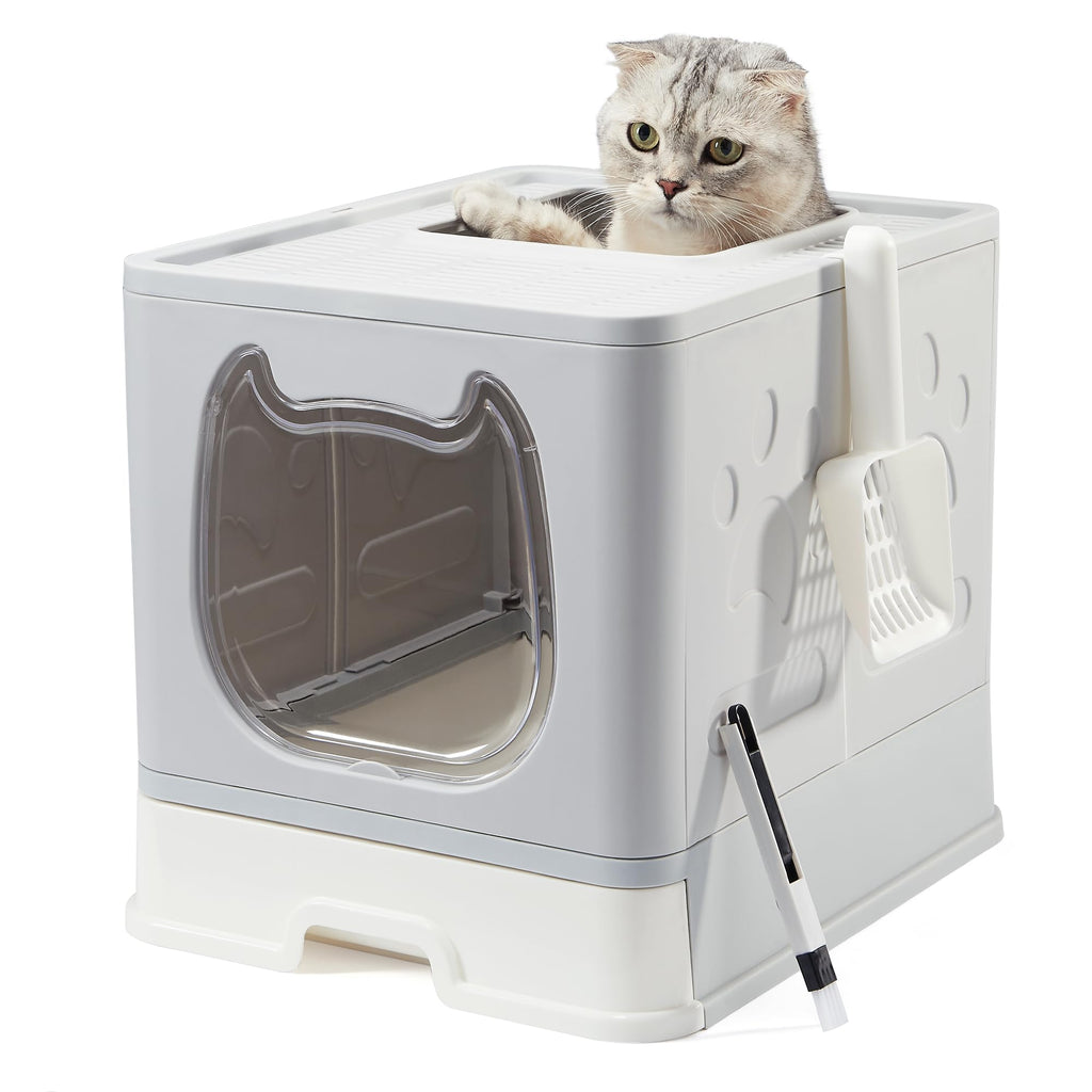 Covered Litter Box with Lid and Scooper P872673