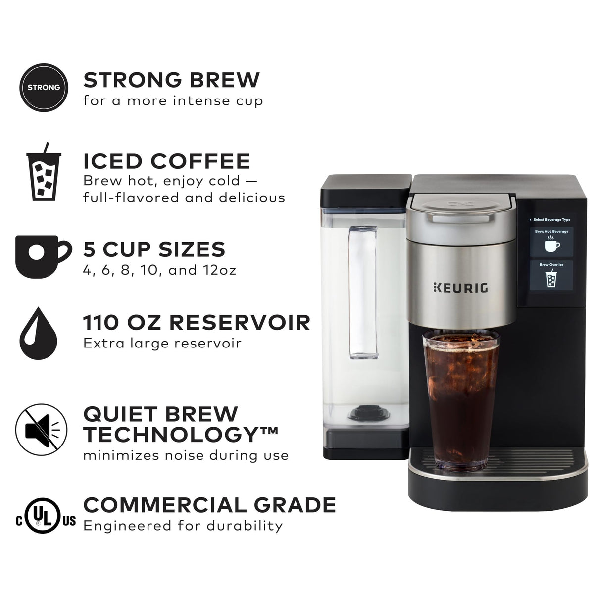 Single Serve Coffee Maker with 110 oz Water Reservoir M740