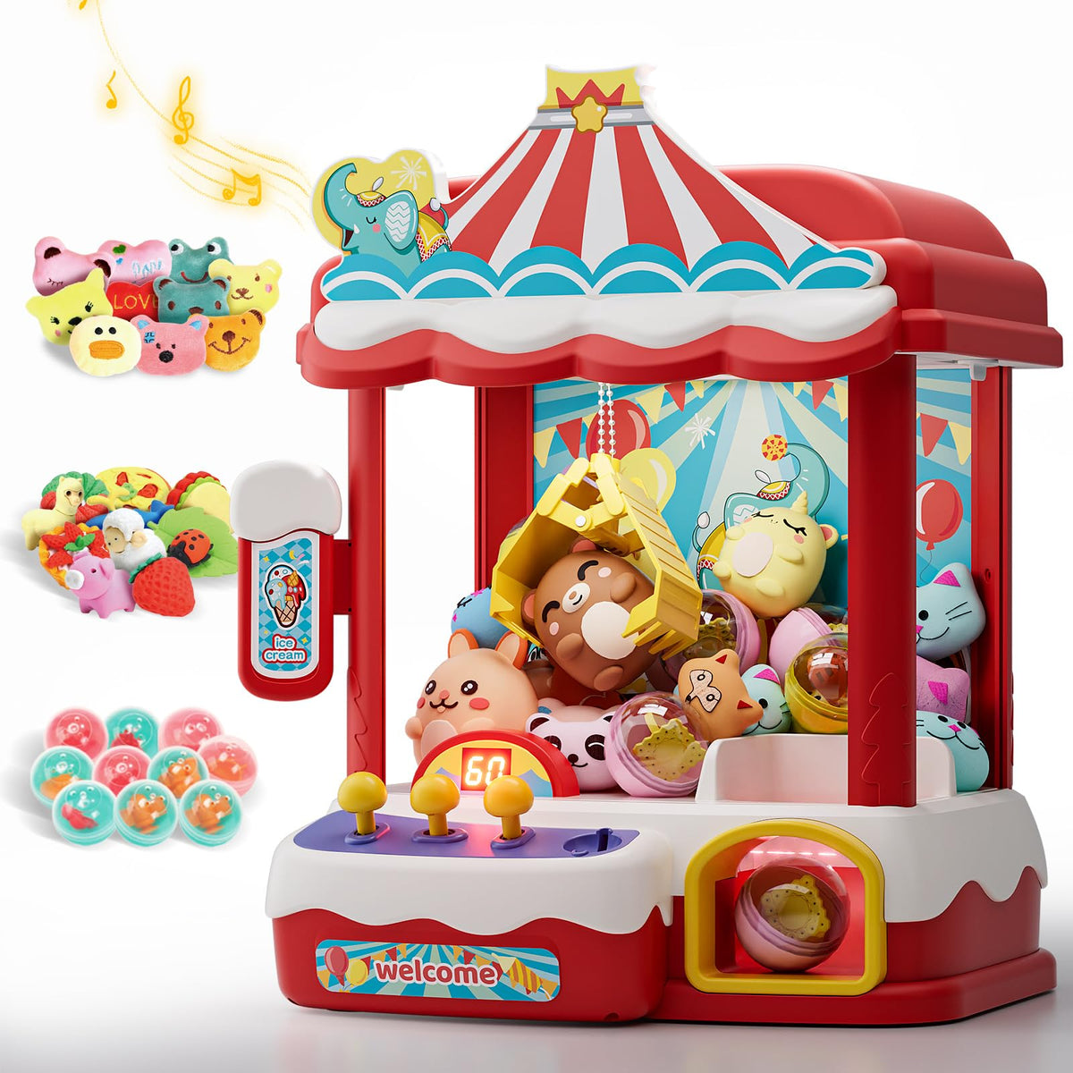 Claw Machine with 30 Mini Prizes X5898
