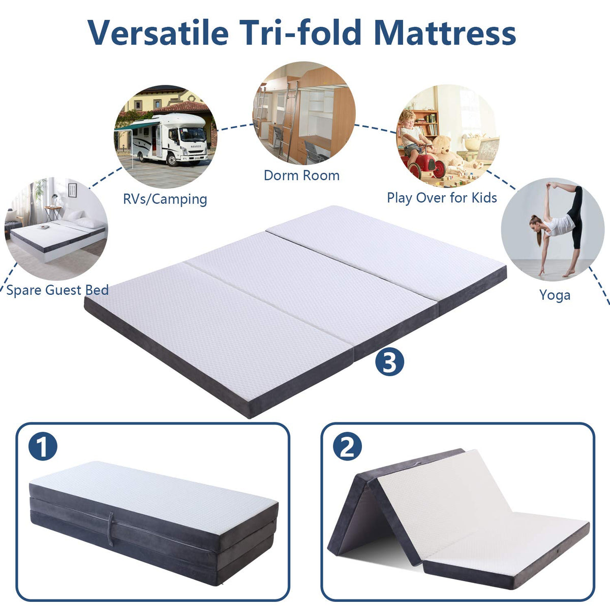 4 Inches Folding Foam Mat B51281