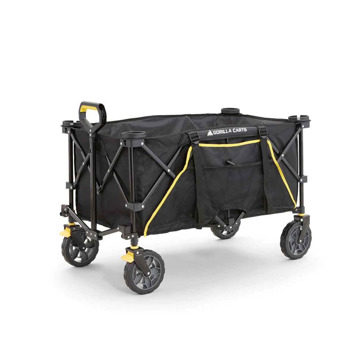 Collapsible Folding Outdoor Utility Wagon, 7 Cu Ft, Black U358968