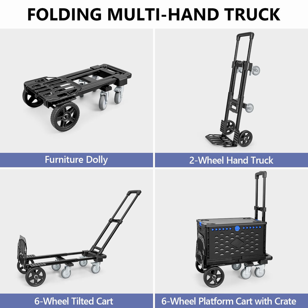 4-in-1 Convertible Dolly Cart with Crate S97736