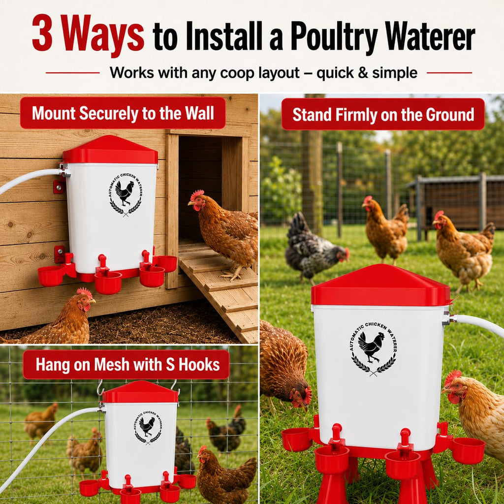 3 Gallon Chicken Waterer with 10 Cups L981