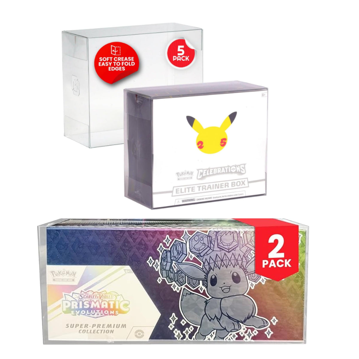 Clear PET Display Case 5-Pack + 2-Pack V678