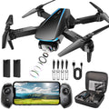 1080P HD Foldable Drone with Camera, 2 Batteries, Carrying Case T738630