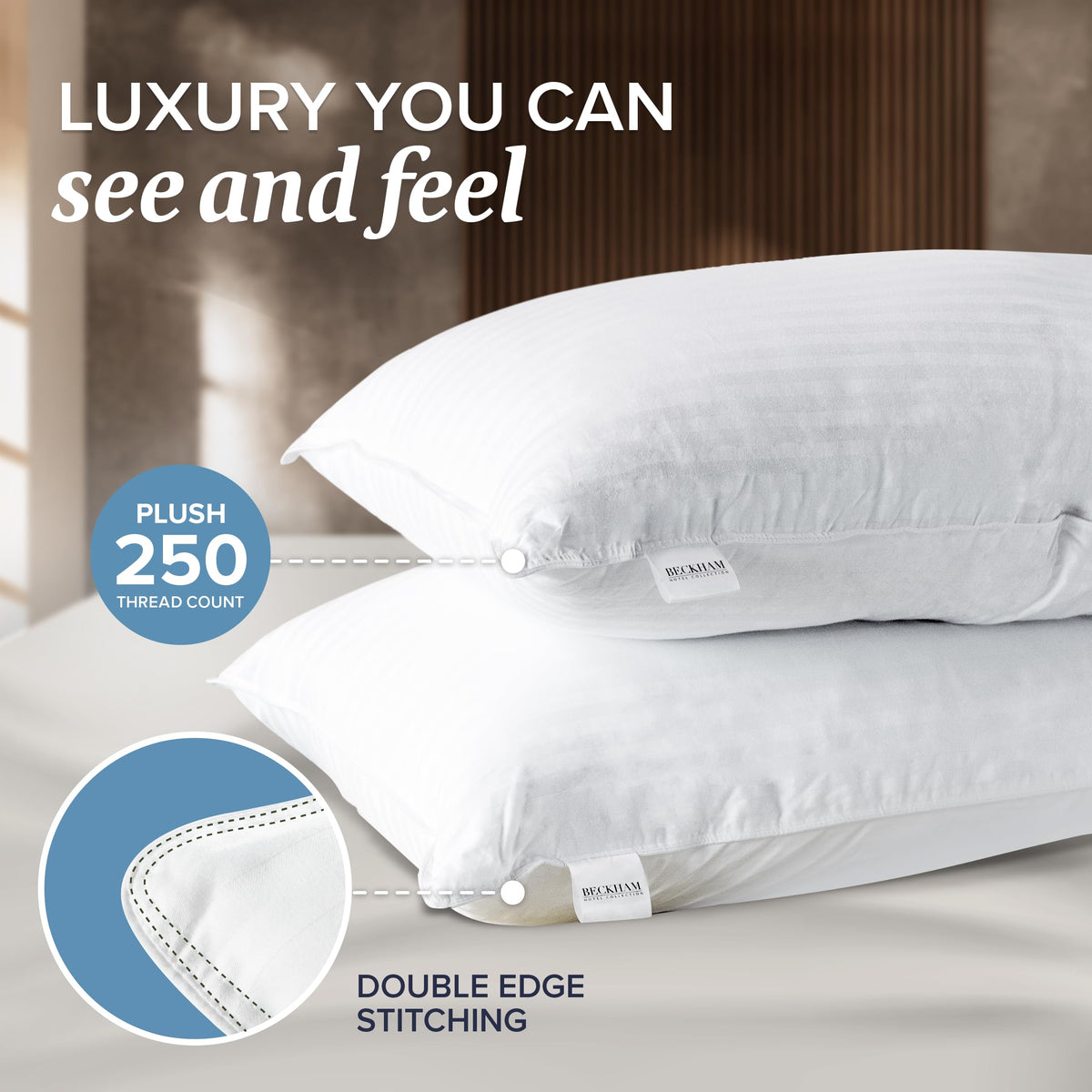 4 King Pillow Set Down Alt Memory Foam H88657