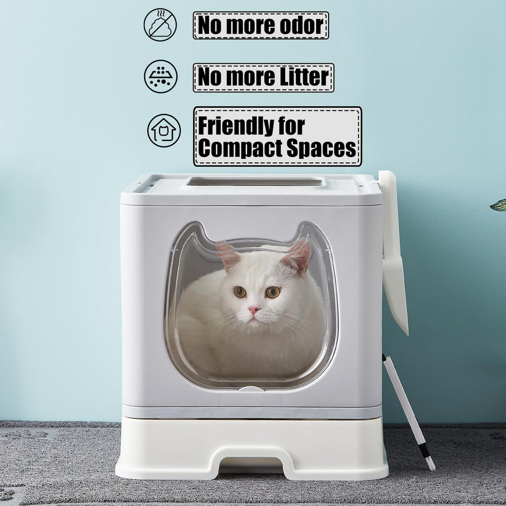 Covered Litter Box with Lid and Scooper P872673