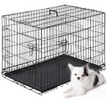 Black Metal Dog Crate L870