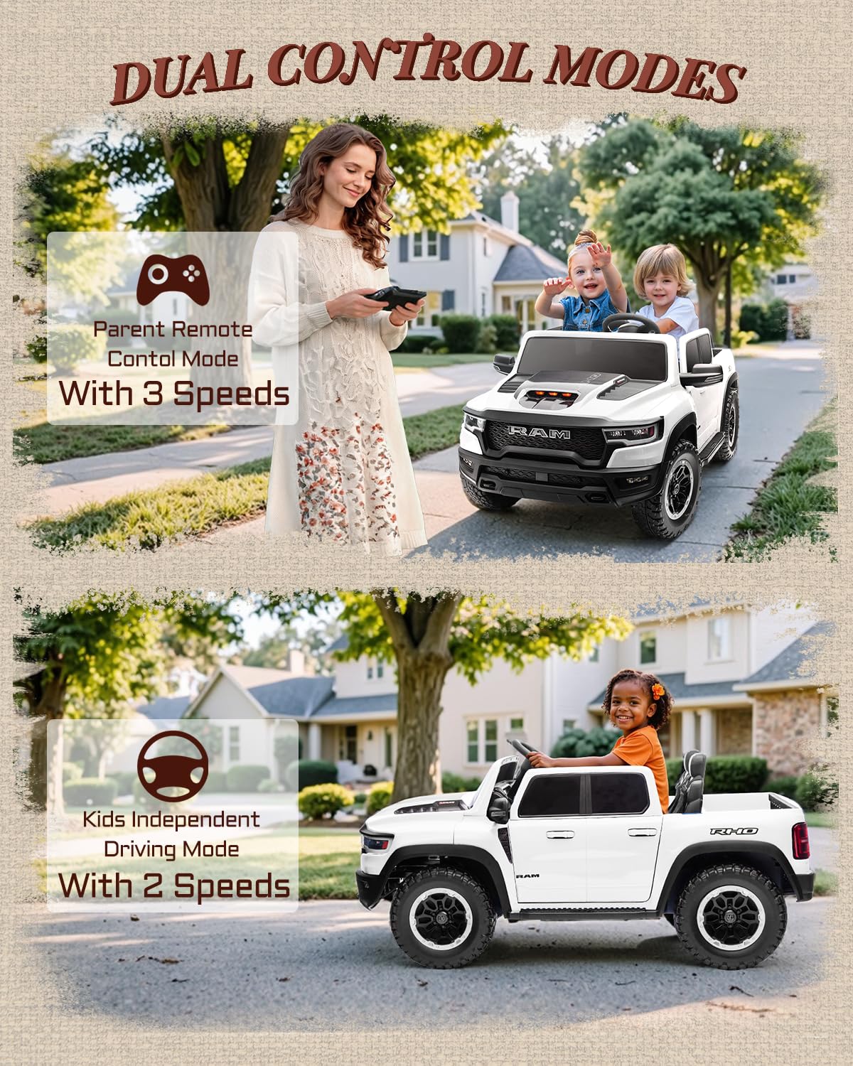 2 Seater Electric Car for Kids with Remote Control D129