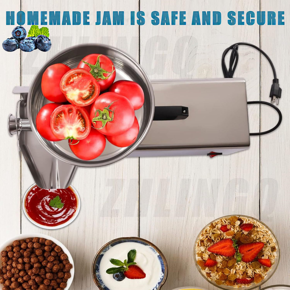 450W Electric Tomato Strainer and Press Stainless Steel I370152