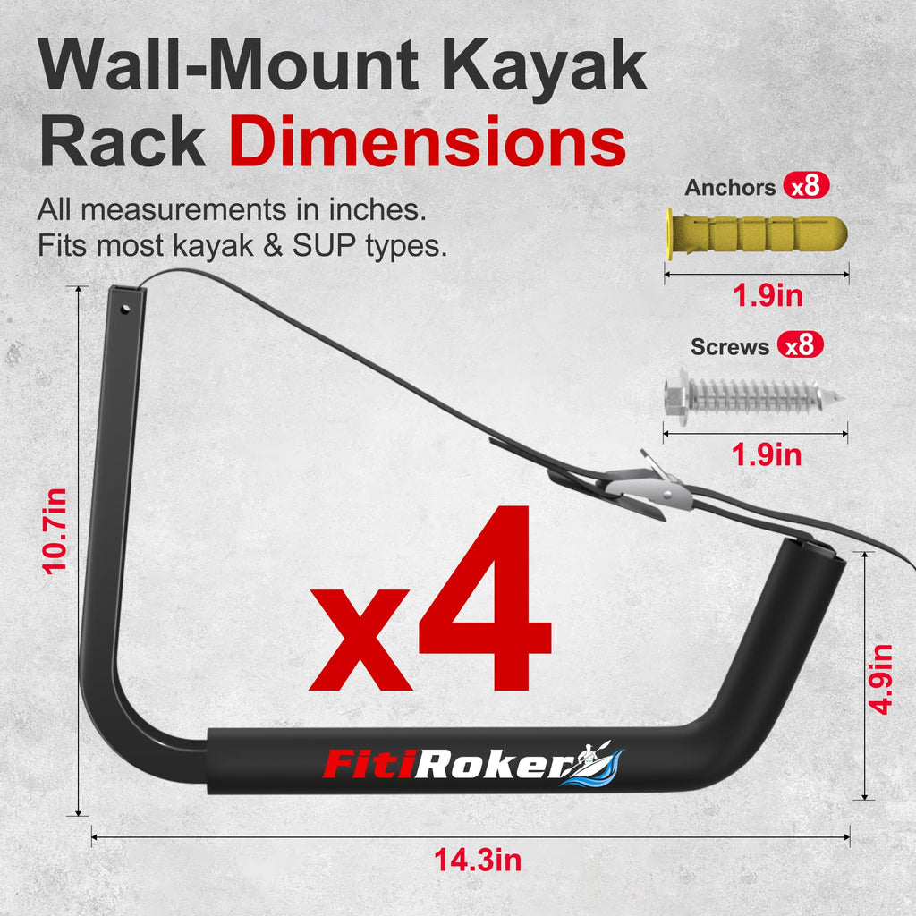 Wall Mounted Kayak Storage Rack C7082