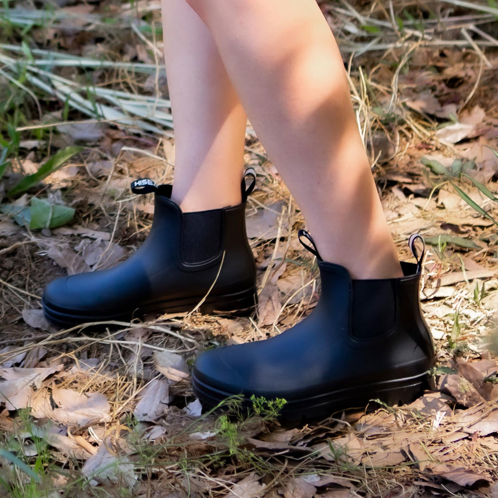 Women's Waterproof Ankle Chelsea Rain Boots U20864