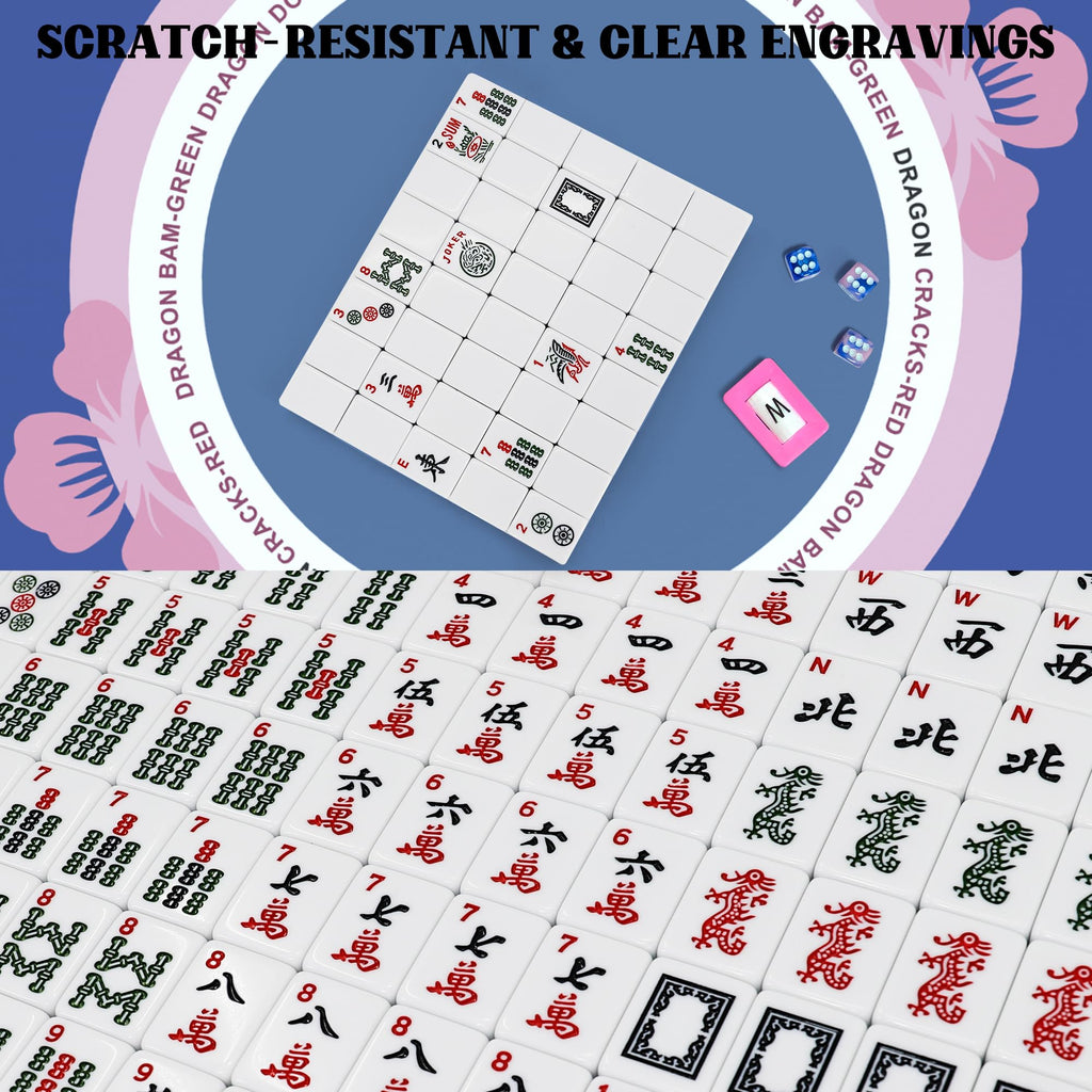 White 166 Tiles Mahjong Set D588625