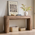 Rustic Oak Console Table with Drawers B79733