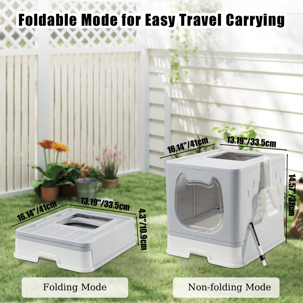 Covered Litter Box with Lid and Scooper P872673