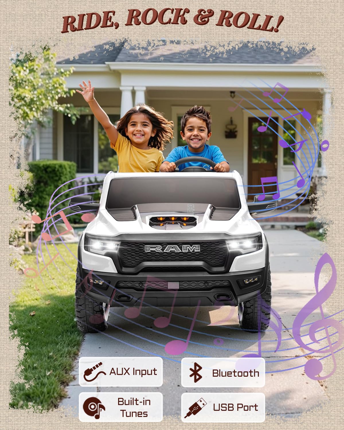 2 Seater Electric Car for Kids with Remote Control D129