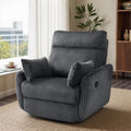 Gray Corduroy Swivel Recliner Chair U238112