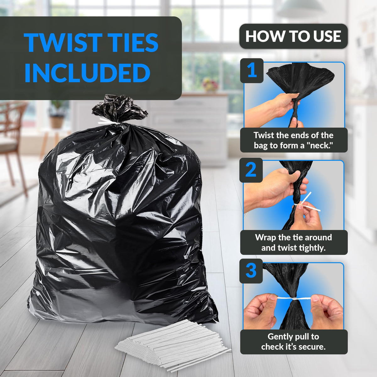 55-60 Gallon Heavy Duty Trash Bags I1790