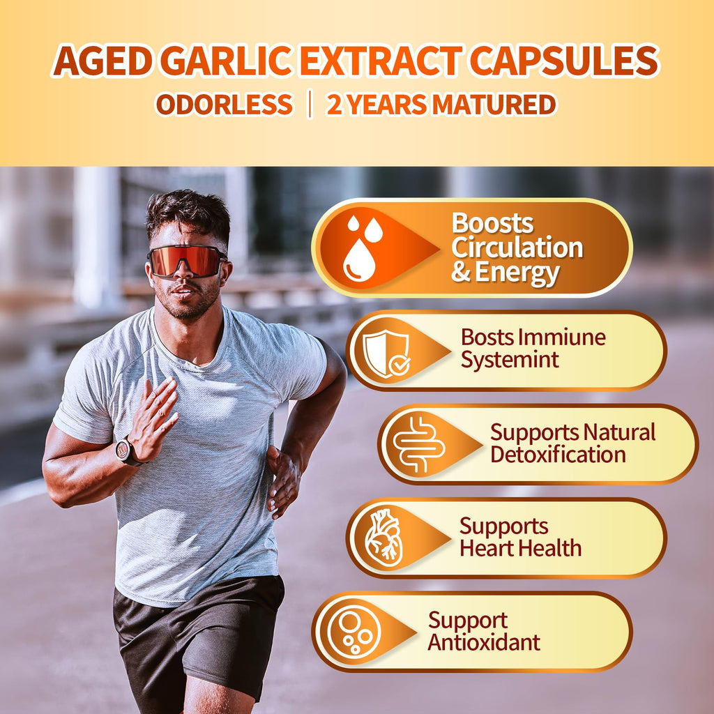 Odorless Gluten Free Aged Garlic Extract Capsules 300 Softgels B554552