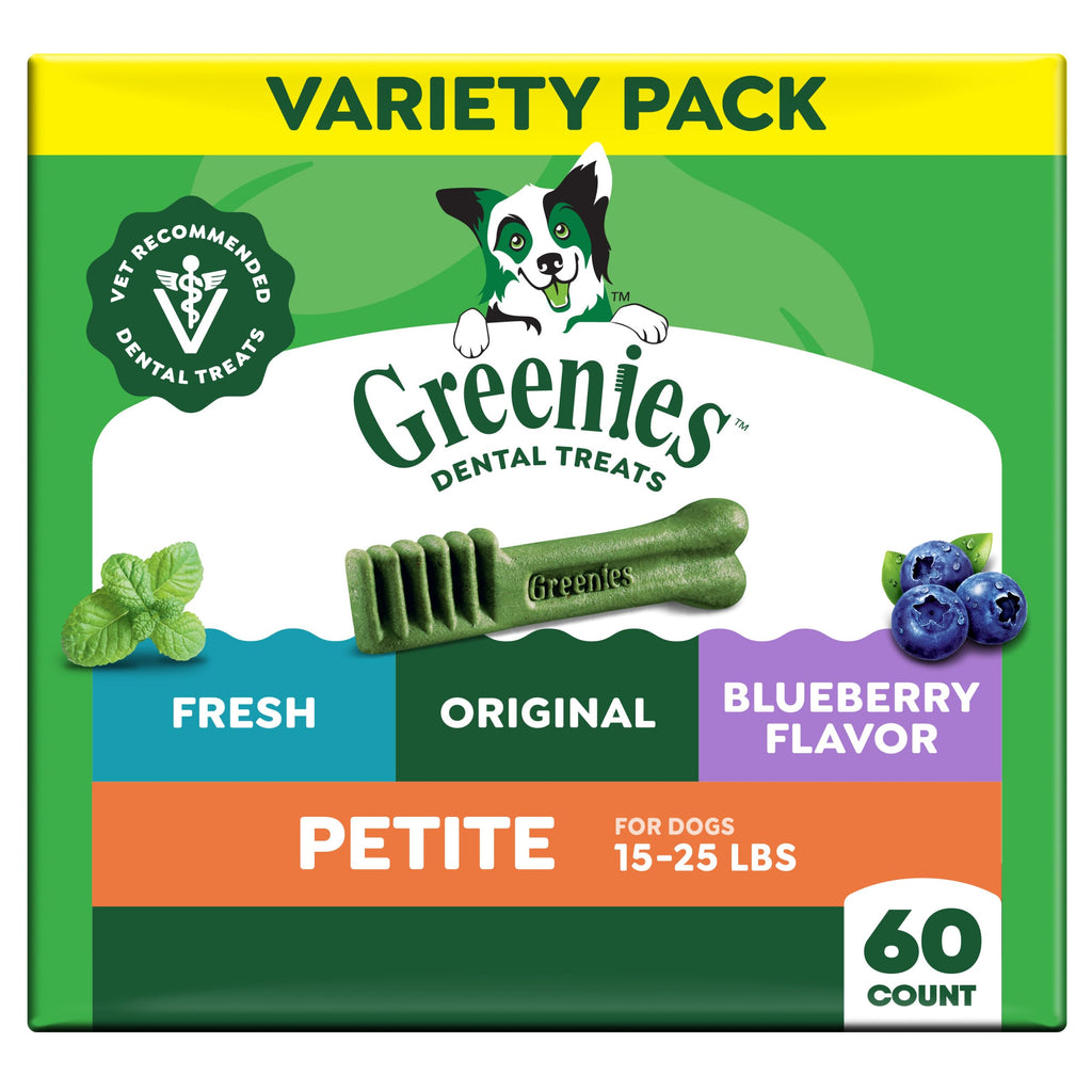 Mint Original Blueberry Dental Dog Treats 60 Count Q7444