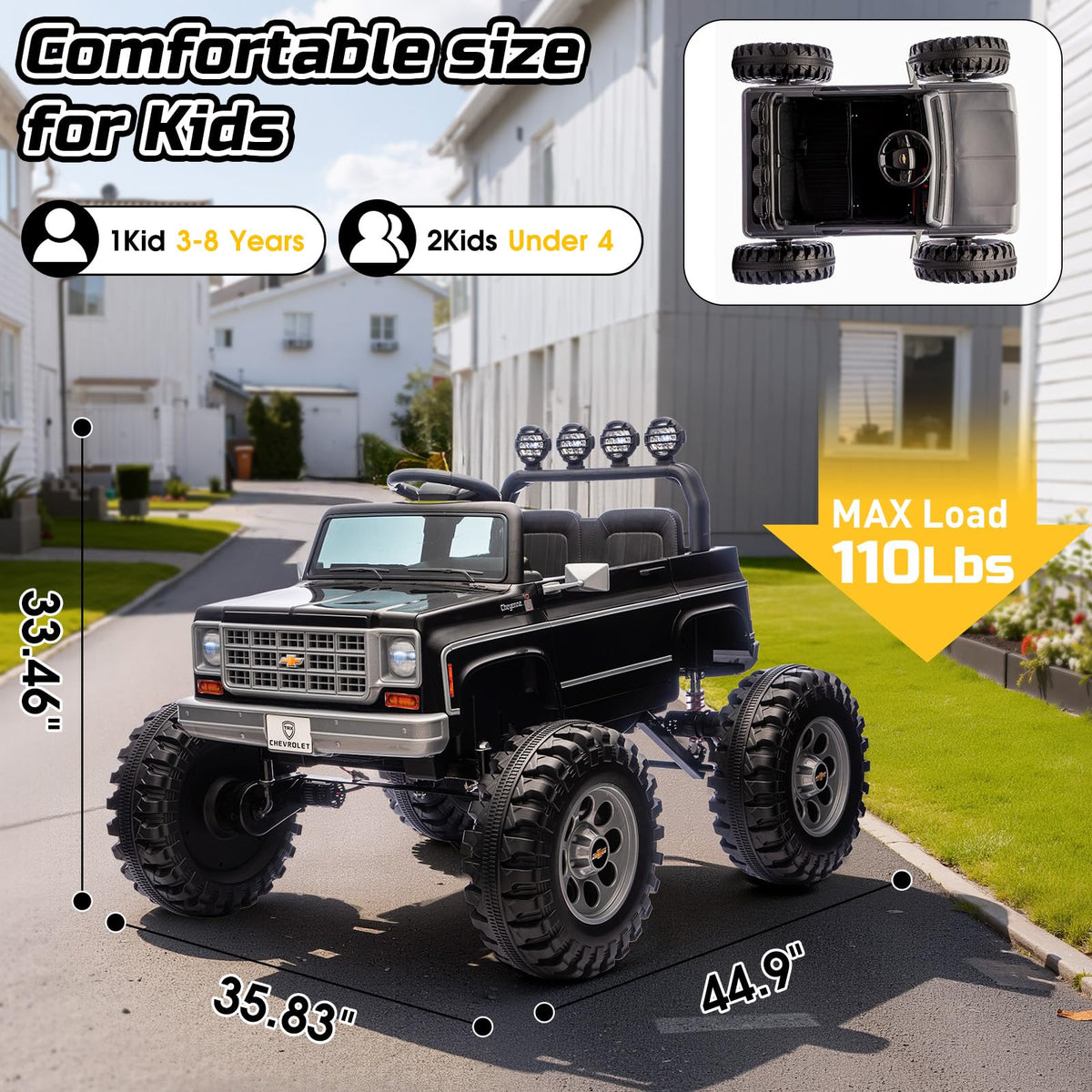 24V Ride on Truck with Remote Control, Black P77264