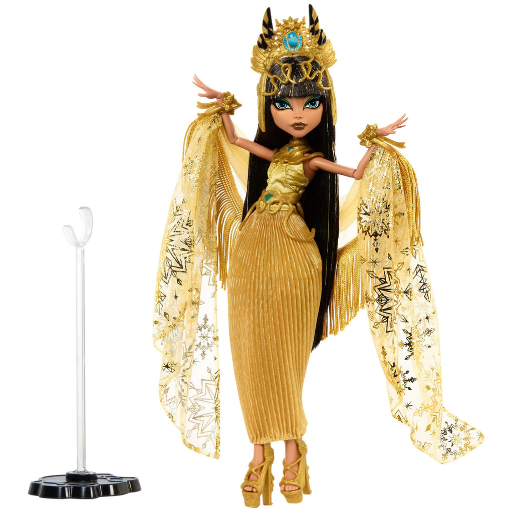 Collectible Doll in Golden Gown with Fringe Shawl Q753