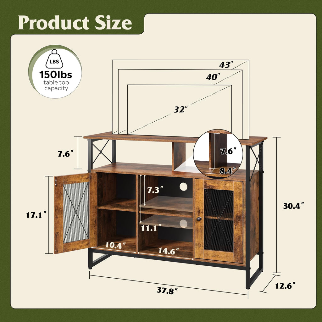 43 Inch TV Stand with Storage Cabinet H23991