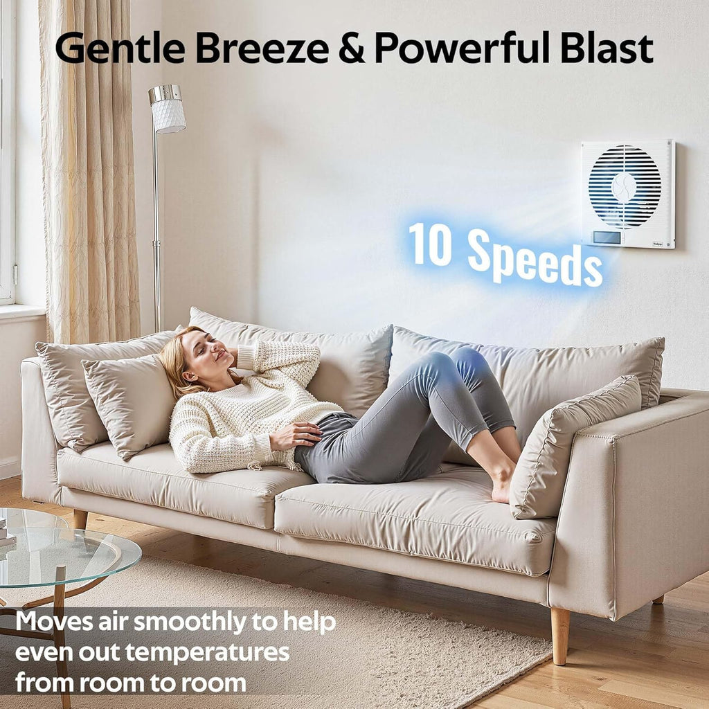 8" Room to Room Air Transfer Fan with Remote E13540