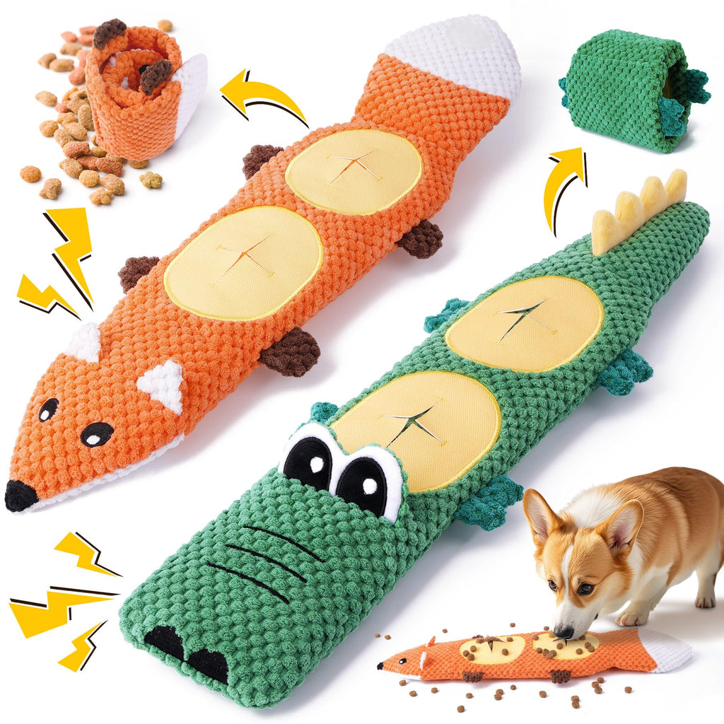 2 Pack No Stuffing Squeaky Dog Toys F91684