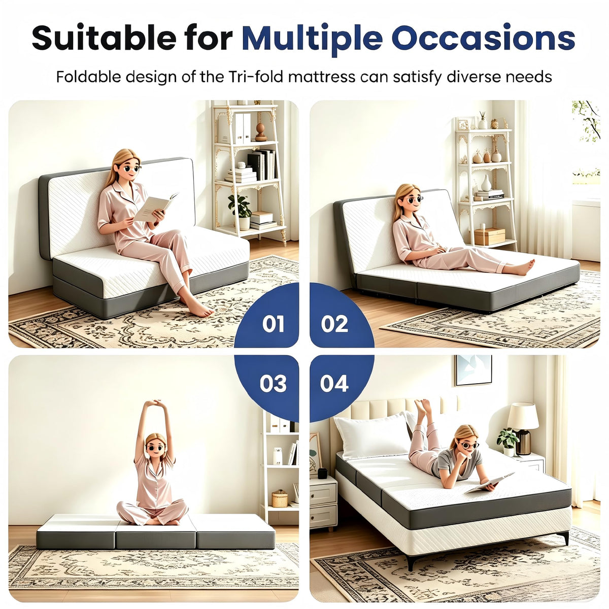 4 Inches Folding Foam Mat B51281