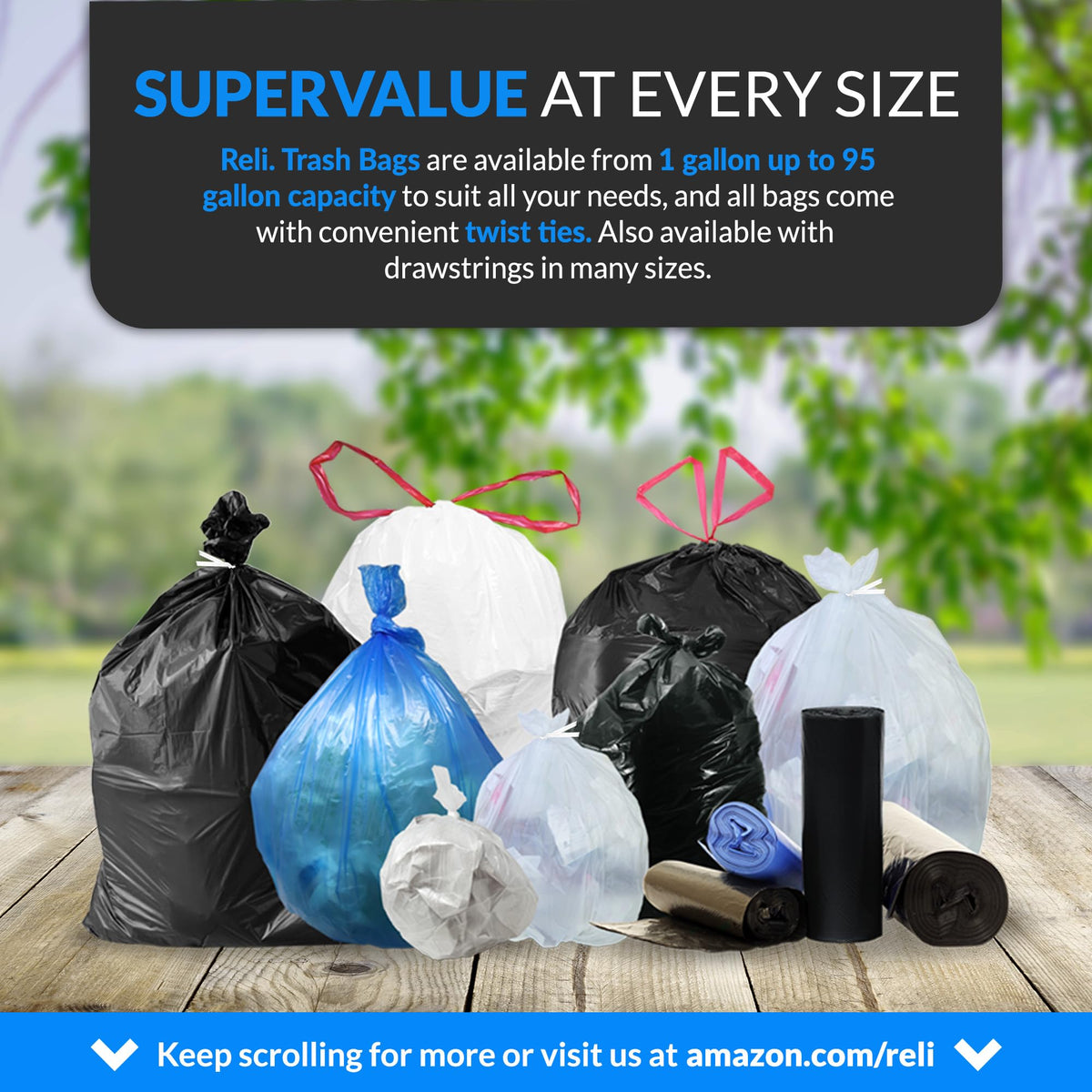 55-60 Gallon Heavy Duty Trash Bags I1790