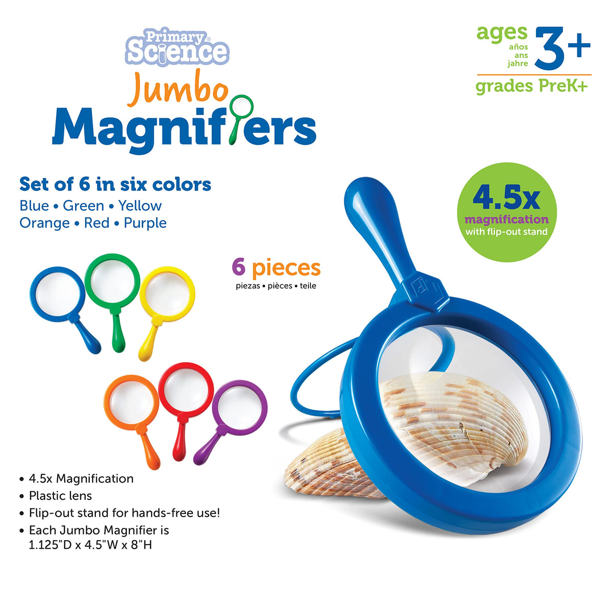 Set of 6 Jumbo Magnifiers F1157