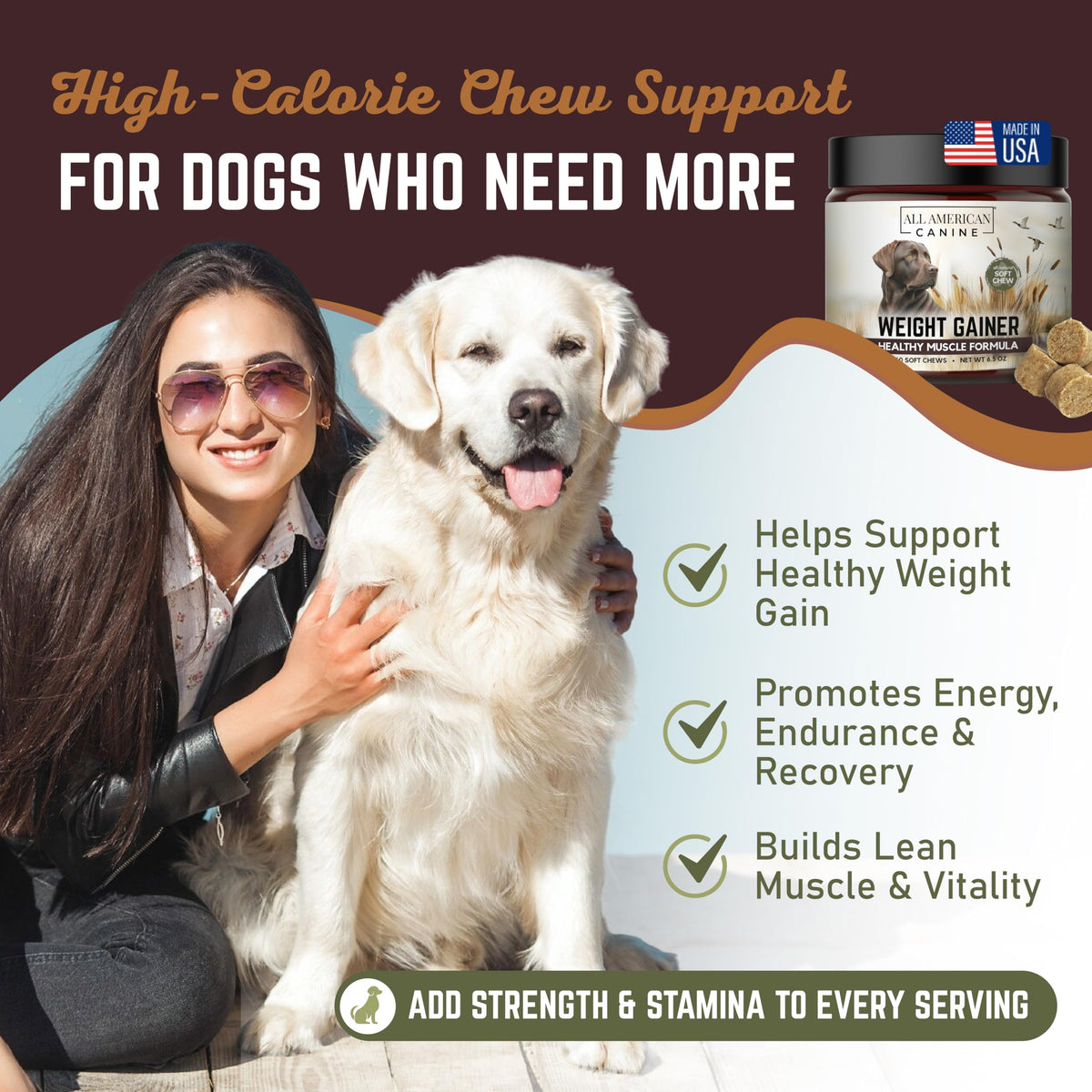 High Calorie Dog Weight Gainer Chews W573