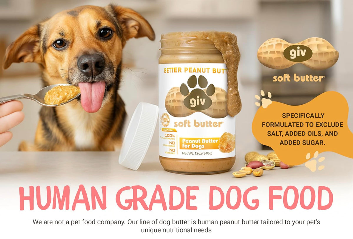 All Natural Peanut Butter for Dogs, 2 Ingredients, 4oz Pouches X92970