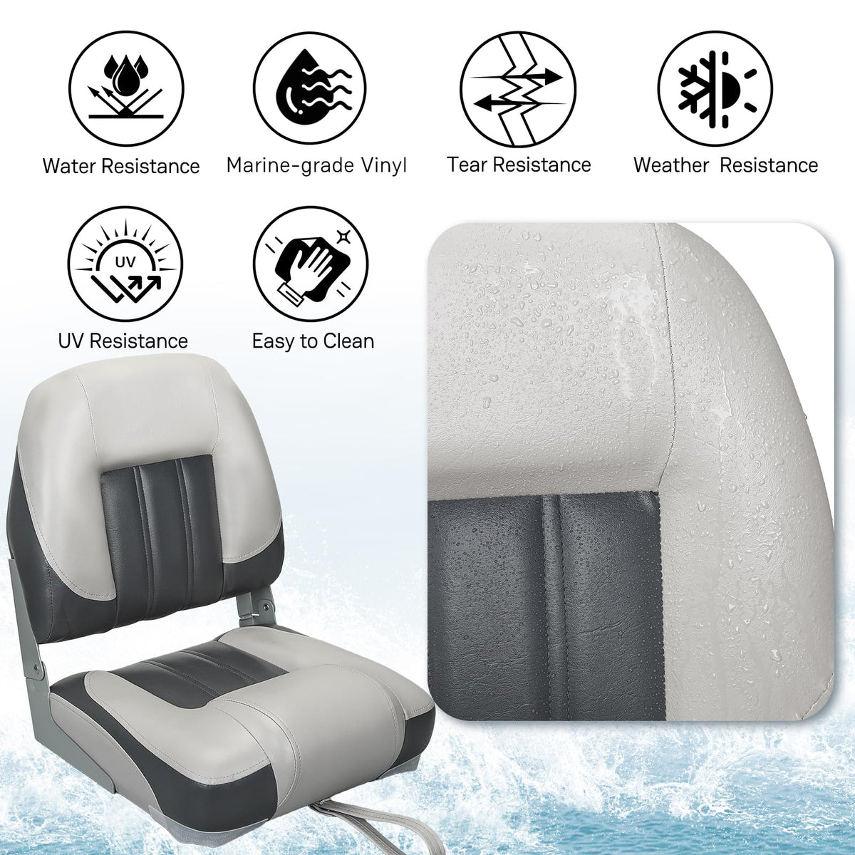2 Pack Folding Boat Seats P7708