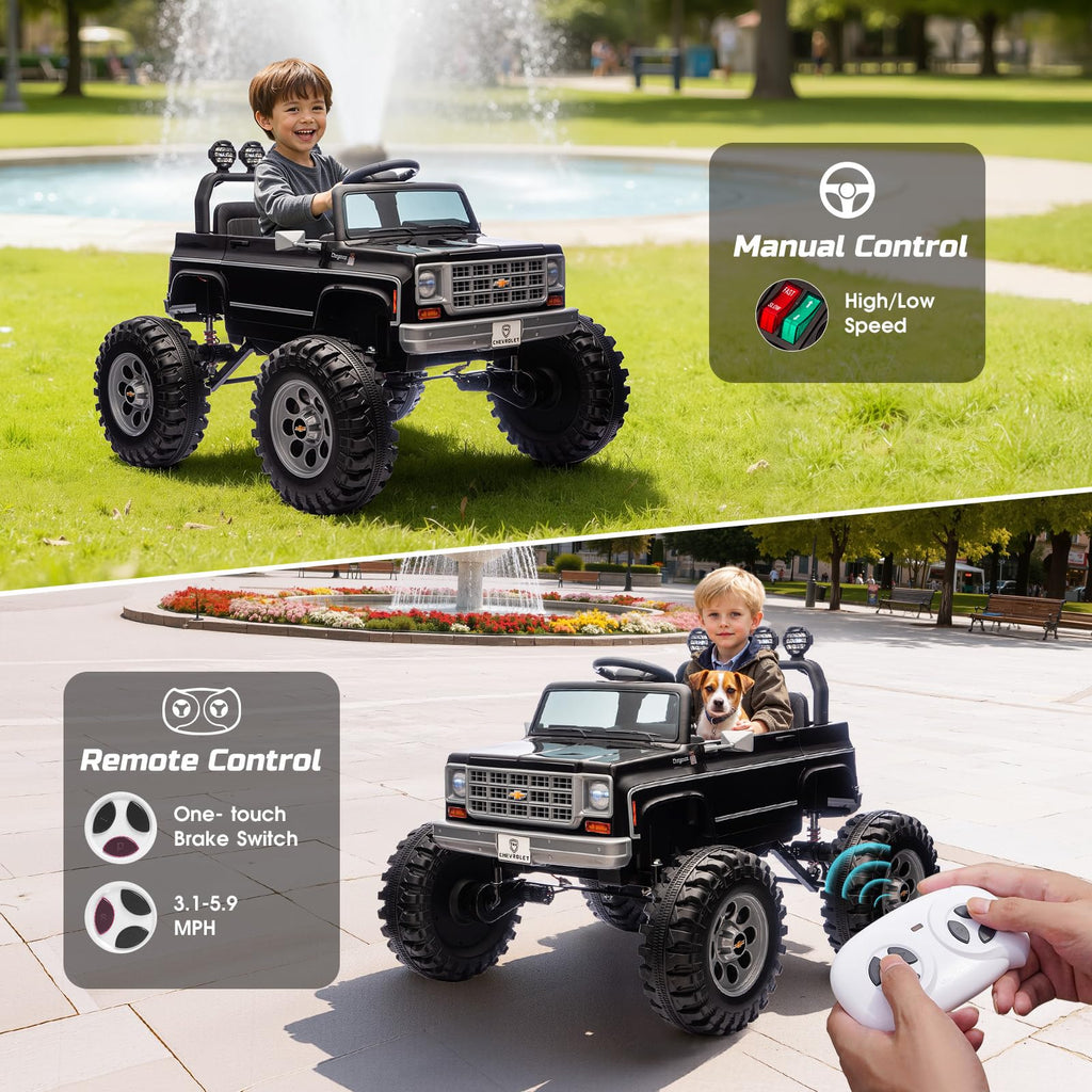 24V Ride on Truck with Remote Control, Black P77264