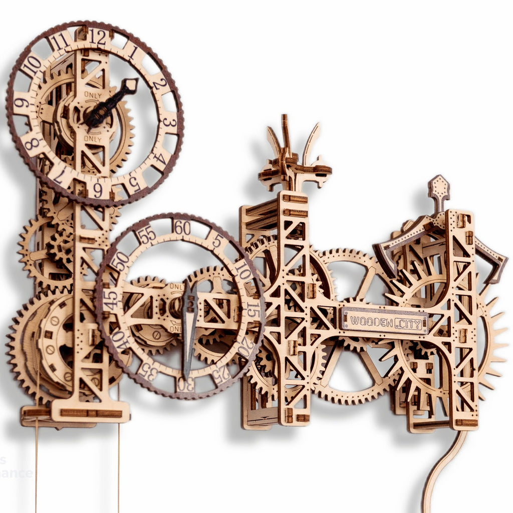 3D Wooden Clock Puzzle Building Kit with 257 Pieces D704830