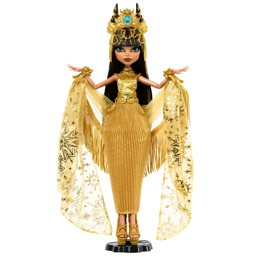 Collectible Doll in Golden Gown with Fringe Shawl Q753